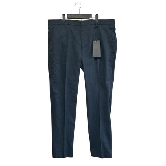 SPOKE London Regular Fit Straight Leg Trousers NWT Mens Sz 38 x 33 Navy Tailored - Picture 1 of 9